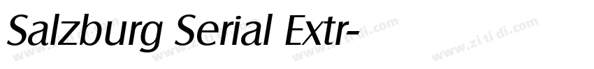 Salzburg Serial Extr字体转换